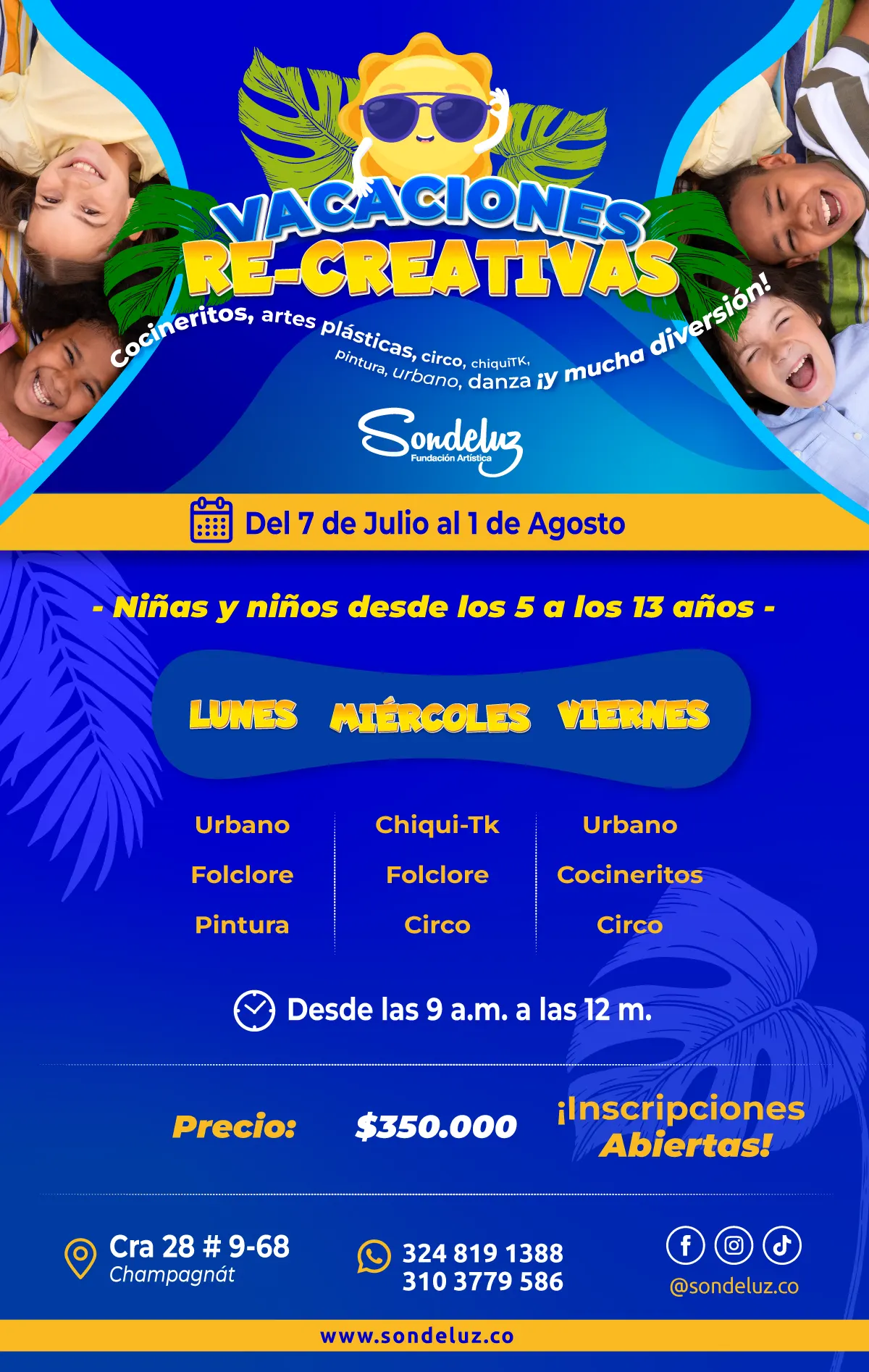 vacaciones recreativas en cali